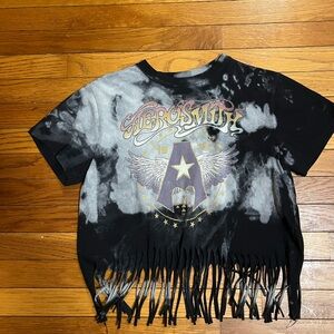 Buckle Kids Graphic Fringe Tee - Black and White